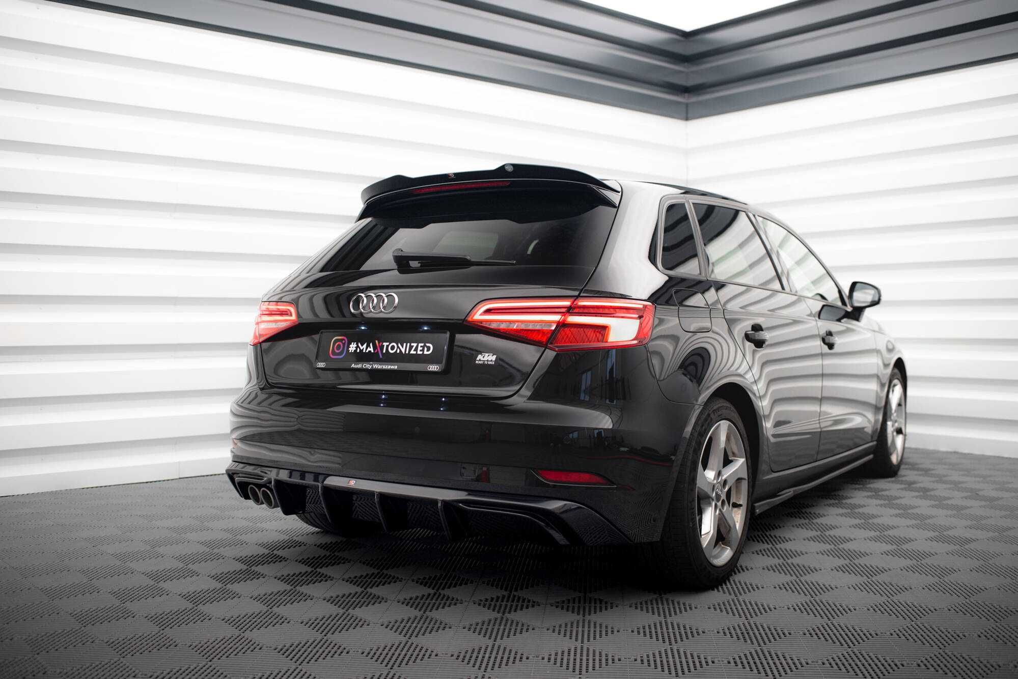 Difuzor bara spate Audi A3 Sportback 8V 2016-2020 v28 - Maxton Design