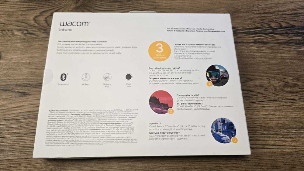 Tableta grafica Wacom Intuos M Bluetooth, Negru