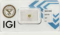 Diamant natural 0.72 ct Light Brownish Yellow certificat internațional