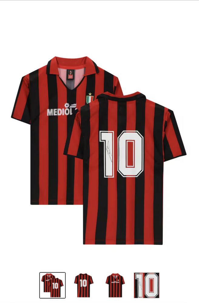 AC Milan Signed Home Jersey 88/89 Box – Gullit
