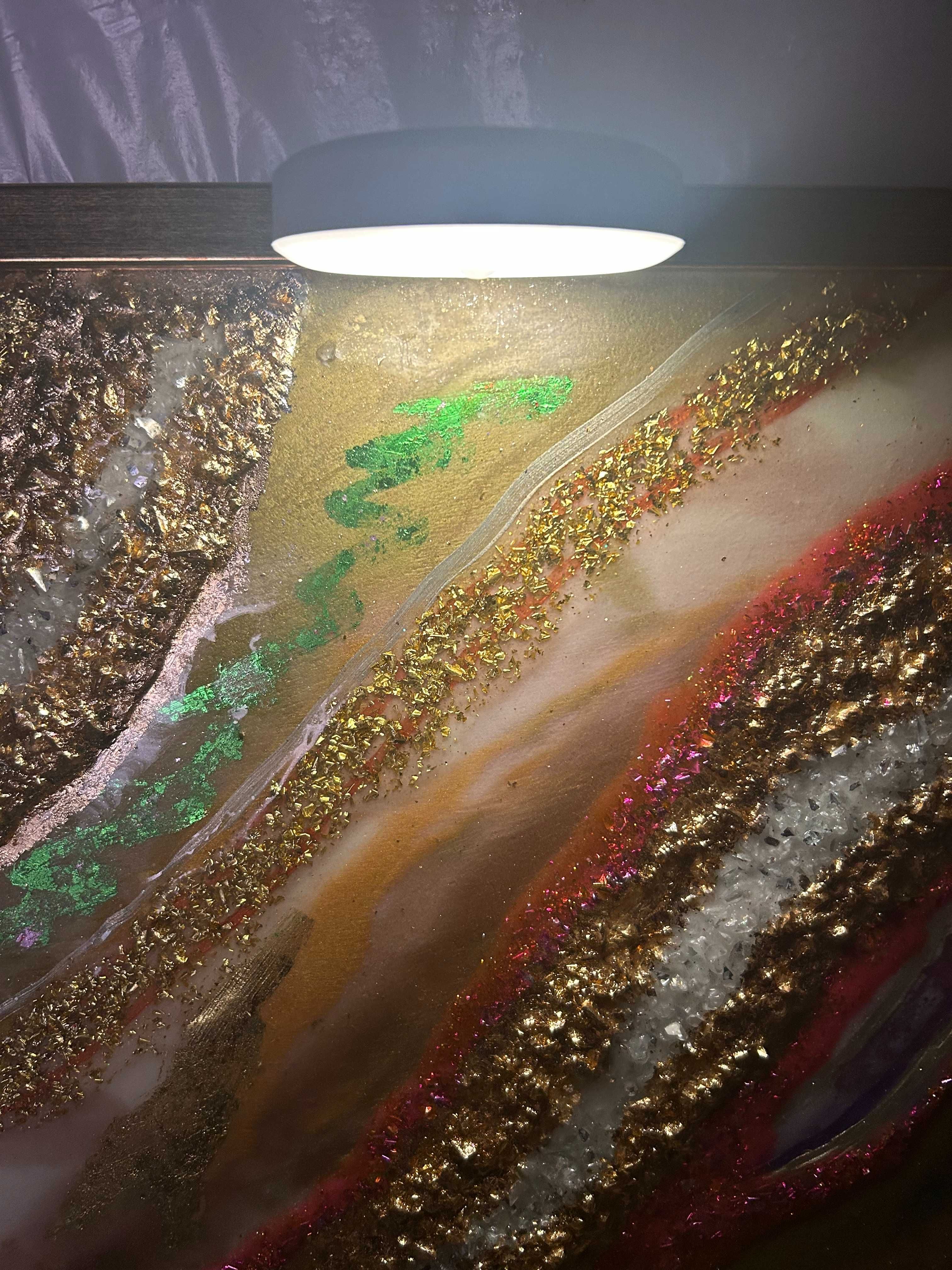 Триптих Ombres Triumvirat + LED + Gold рамки + Сертификат + Опаковка