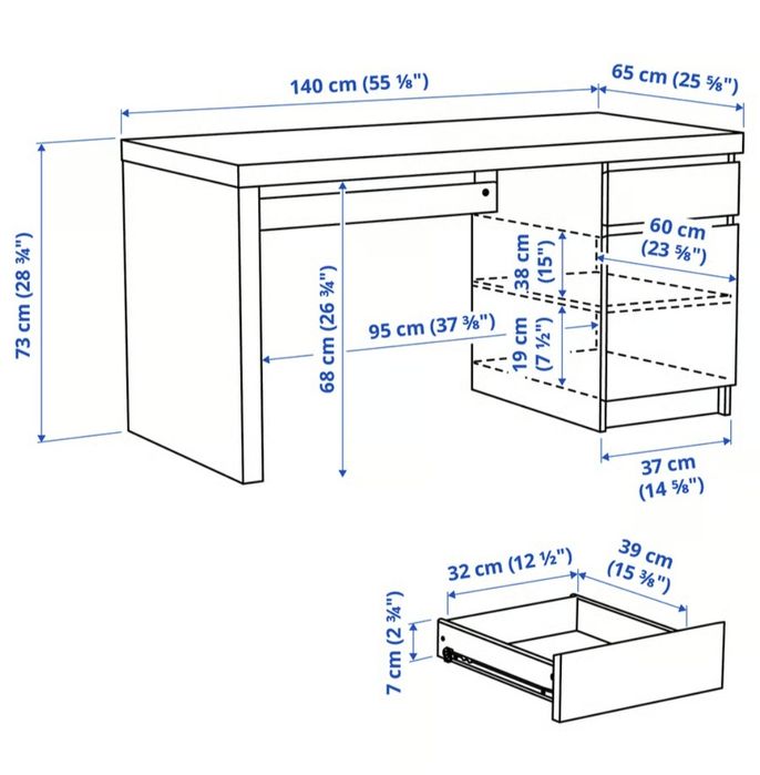 Vând urgent  birou Ikea 120x65