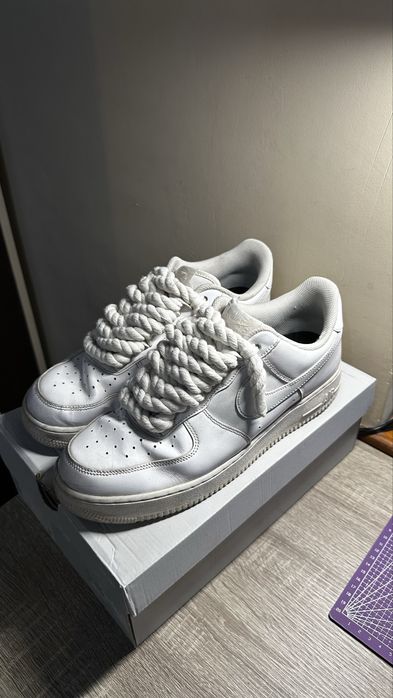 White air force 1 rope lace