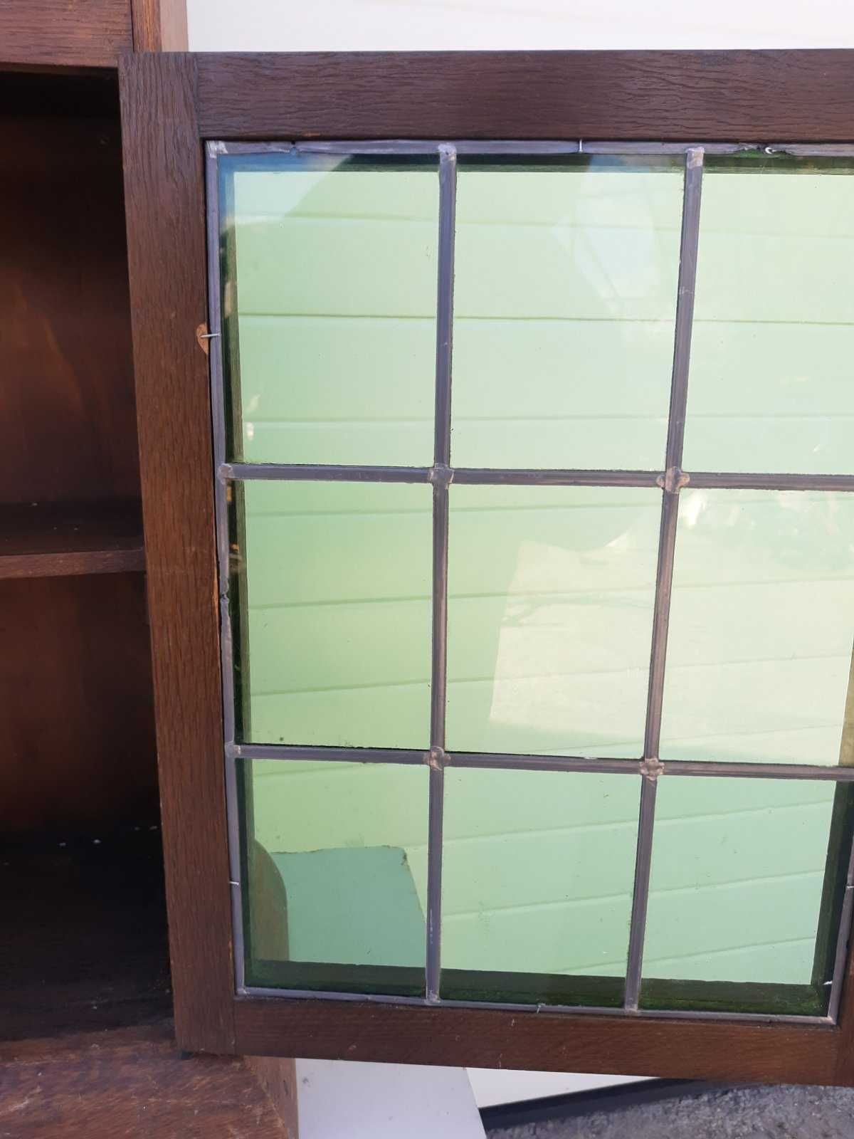 Красив стилен антикварен шкаф витрина с писалище. Внос Франция