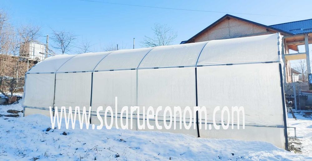 Solar(sera) din țeavă neagră – 20mp – 1930 lei – transport GRATUIT