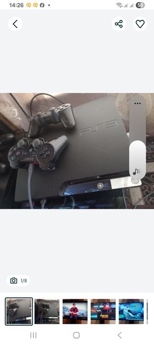 PS3 slim ideal o'yinlari bor 2 djoystik uyda o'ynalgan 320GB hotirasi.