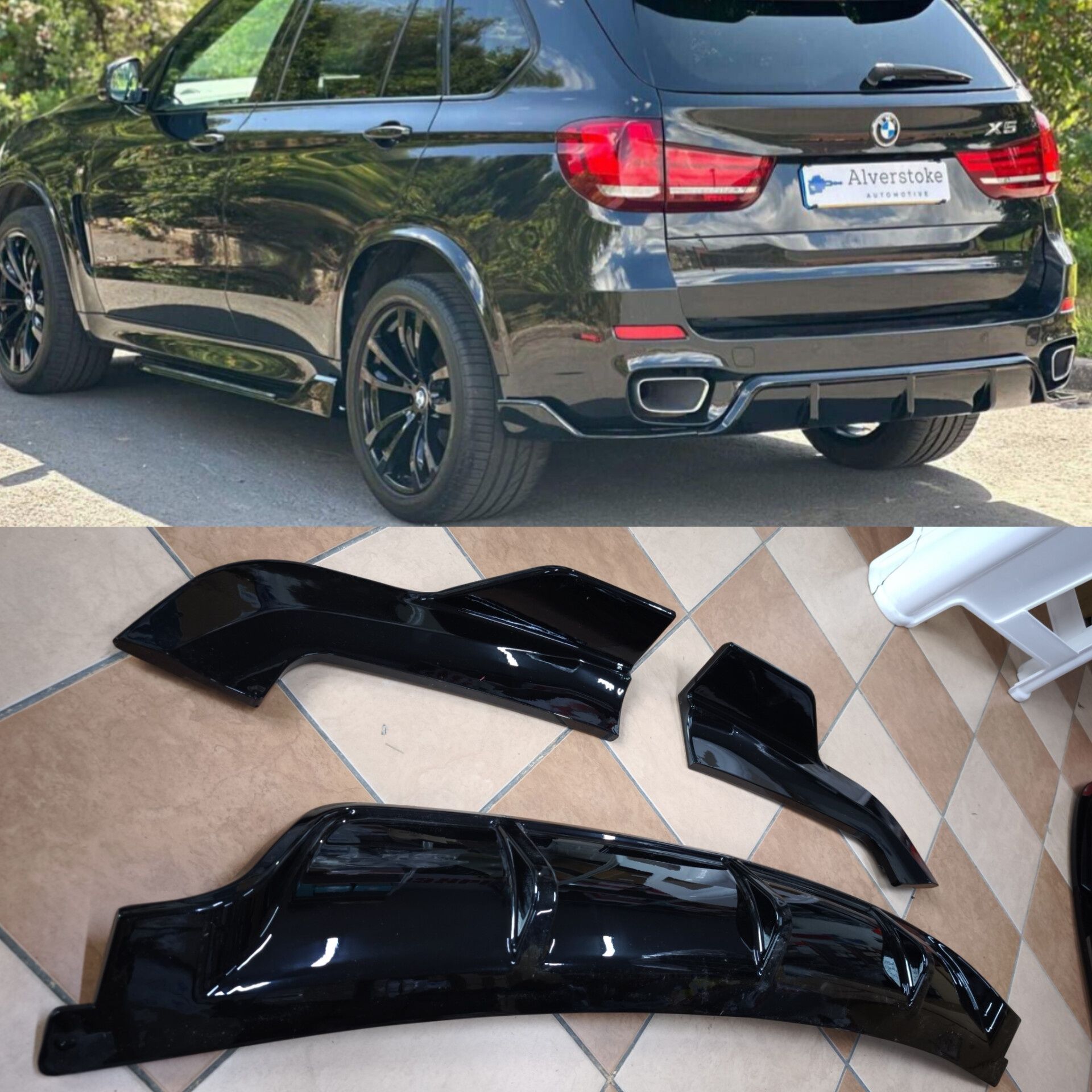 Диффузор BMW F15 бампера