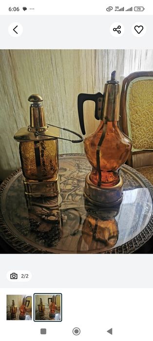 Vand oliviera sticla vas pt ulei otet cu cutie muzicala incorporata