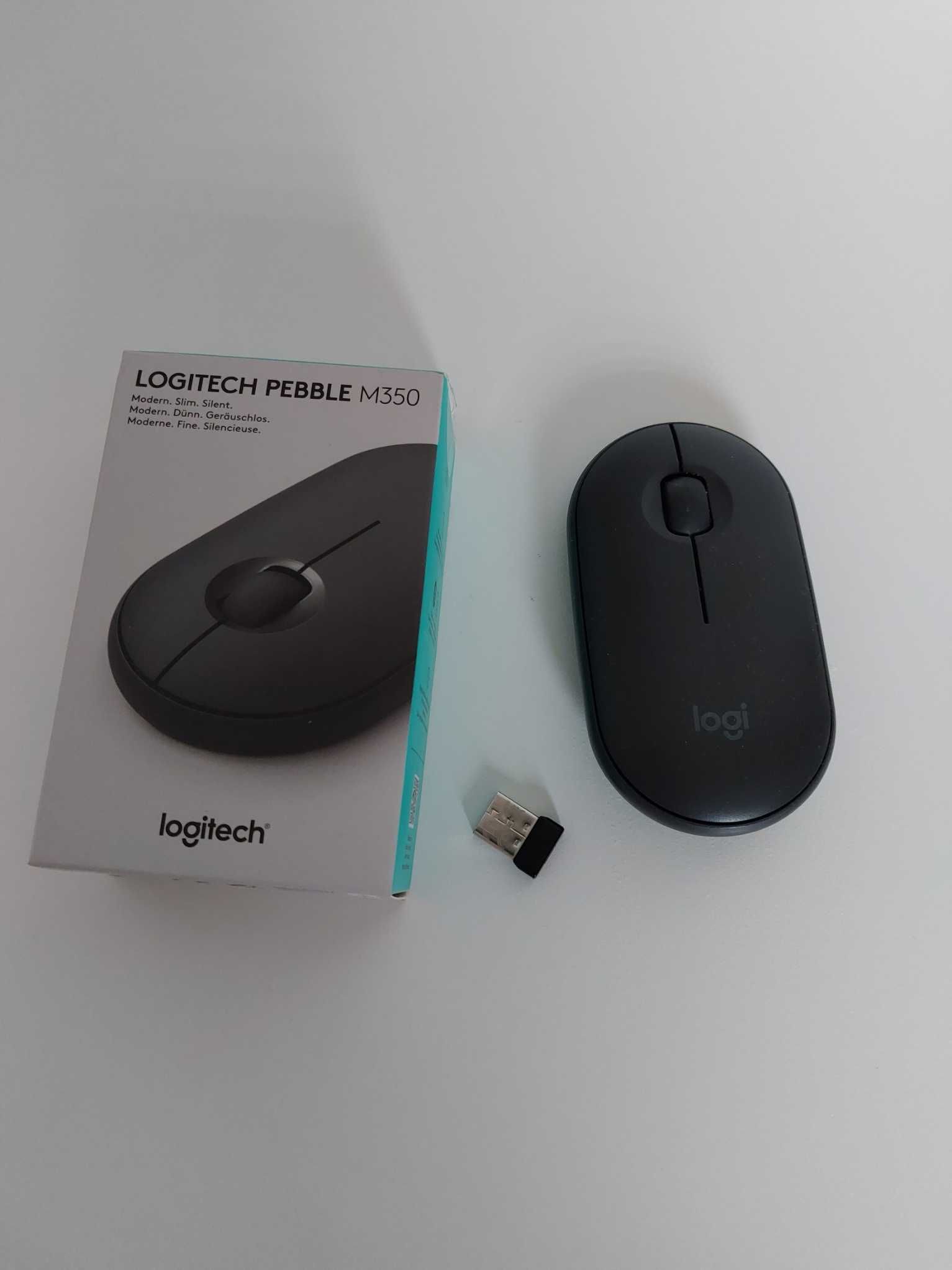 Mouse wireless Logitech Pebble M350, culoare gri (Grafit)