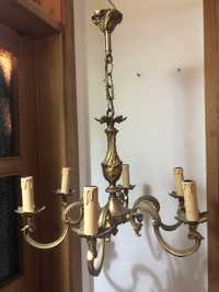 Candelabru,lustra,lampa de tavan franceza,dim bronz masiv cu 6 brate