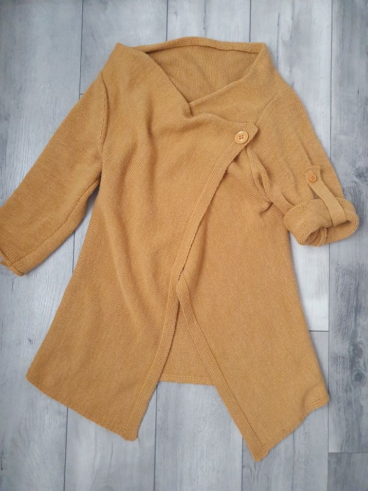 Cardigan galben mustar