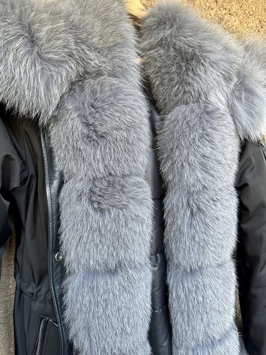 Geaca parka guler vulpe