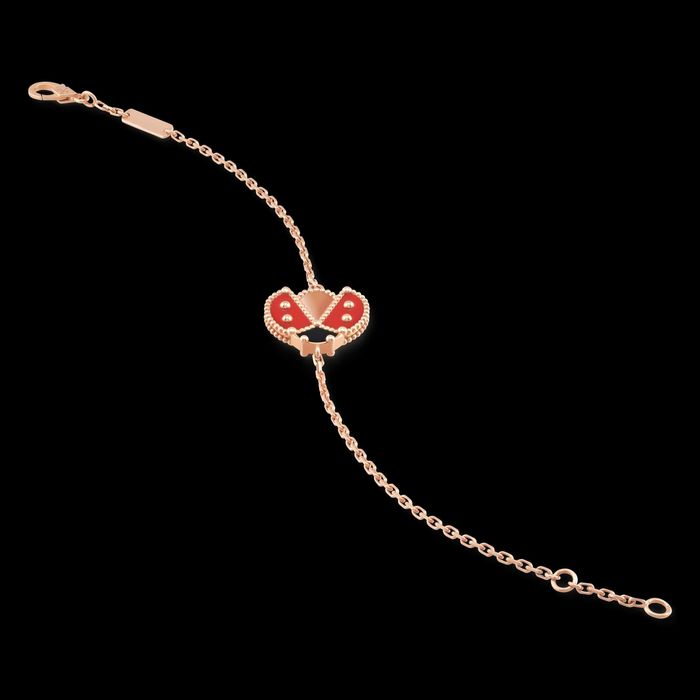 Van Cleef & Arpels VCA Rose Lucky Spring Open Ladybug Дамска Гривна
