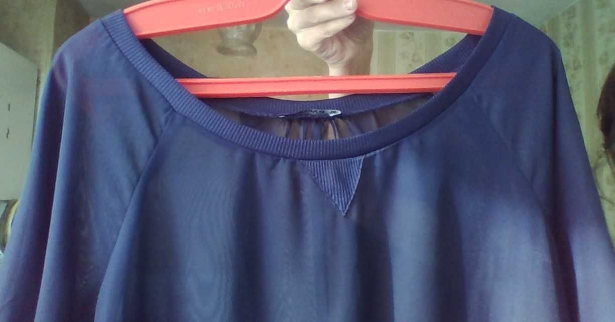 Дамска блуза ,коприна и тюл, Terranova