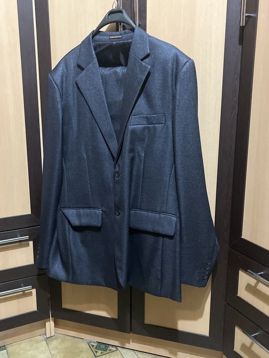 Новый Мужской Турецкий Костюм серый цвет 54размер