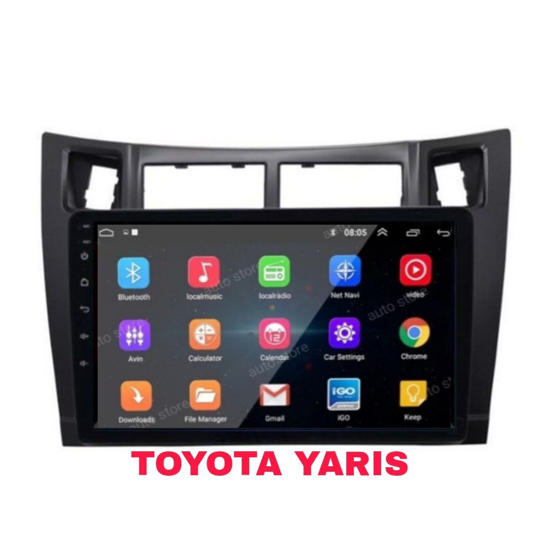 Toyota yaris android Тойота ярис навигация кола андроид 05-11 камера
