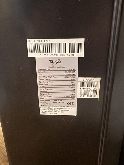 Aer conditionat portabil whirlpool