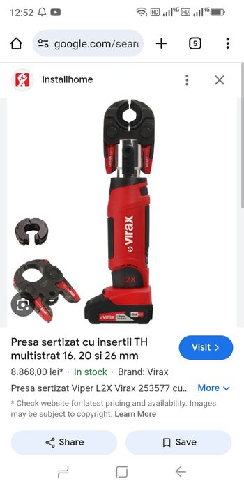 Presa sertizare VIRAX L2 X