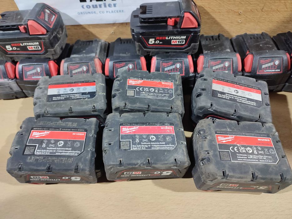 Milwaukee 5.0Ah 18V 90Wh M18B5 RedLithium acumulator baterie bormasina