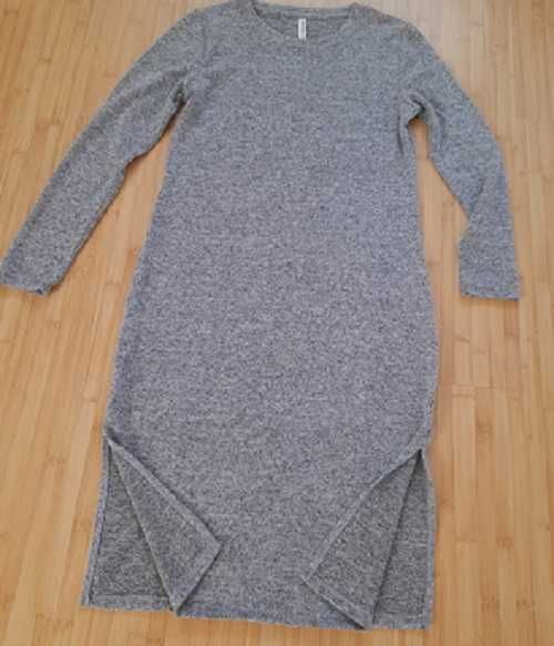 Rochie gri argintiu din tricot fin marimea L