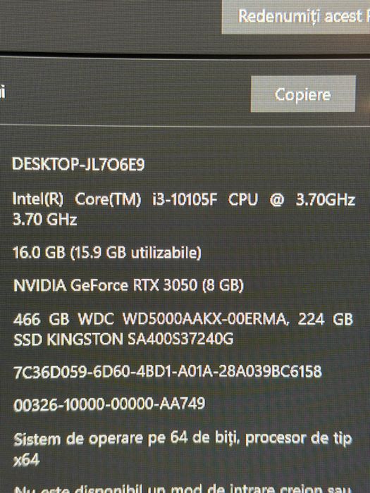 Vand Intel Core i3-10105F 3.70Hz