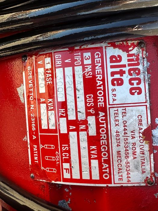 Generator de curent pe cardan 8 kw