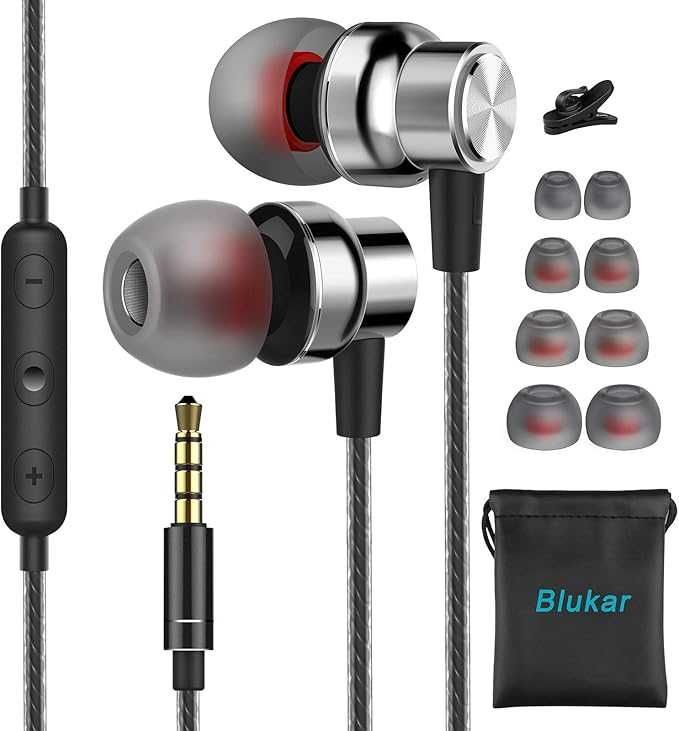 Bluetooth кабелни слушалки с микрофон Blukar