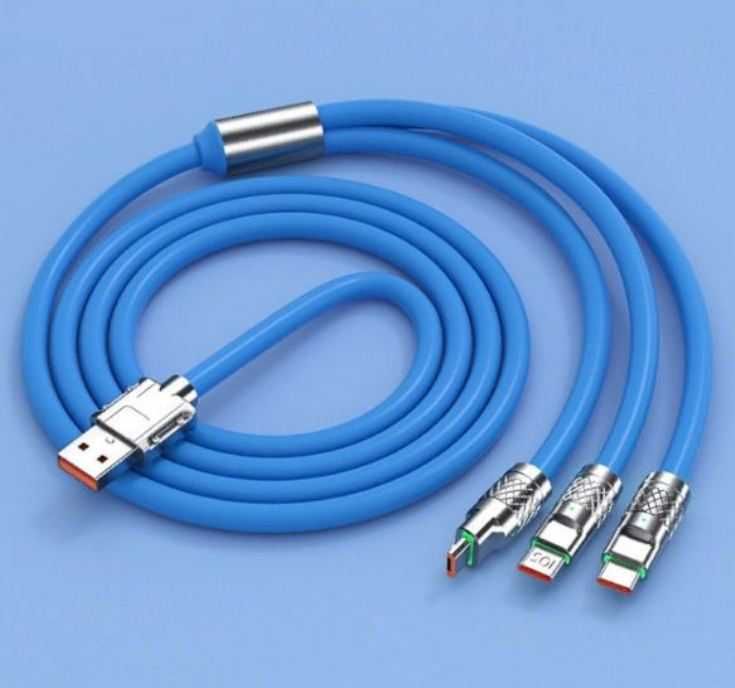 Кабел за Зареждане 3 в 1 - Lightning, Type C, Micro USB