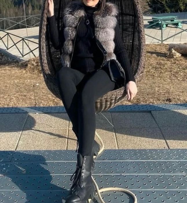 Haina de blană naturală, 2 în 1