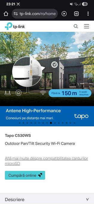 Ultima oferta Camera Tapo C530WS 3K 5Mpx rotire 360