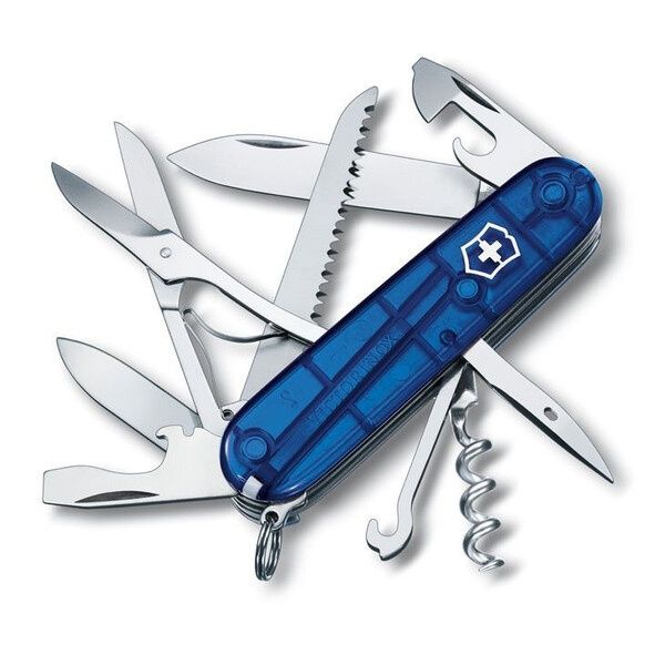 Швейцарски джобен нож Victorinox Huntsman Ruby има го и в синьо