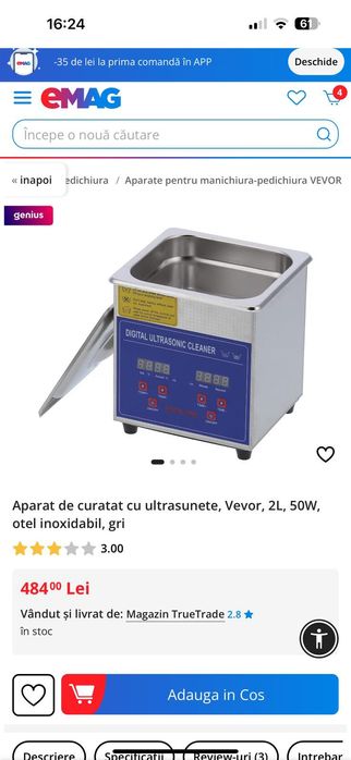 Aparat curatat cu ultrasunete nou