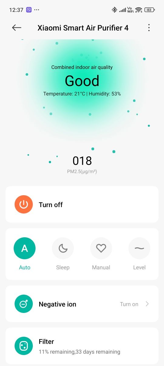 Xiaomi air purifier 4