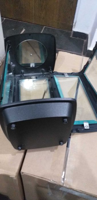 Felinar candela lumanare cimitir aluminiu negru mat