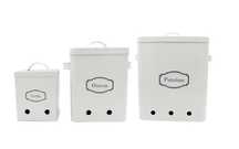 Set 3 cutii metalice de bucatarie pentru depozitare alimente
