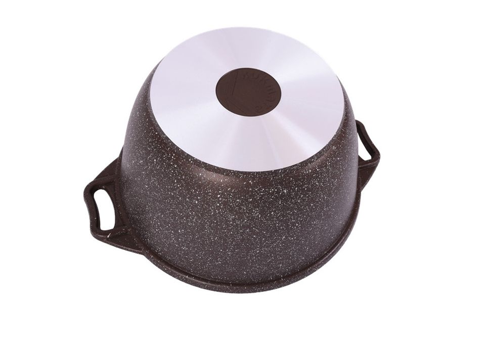 Кастрюля Kukmara 10л Кофейный мрамор