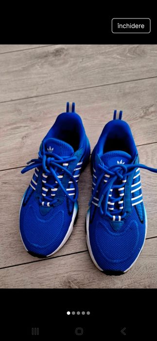 Adidasi Zeno culore Bluebird cu linii albe marime 38.5