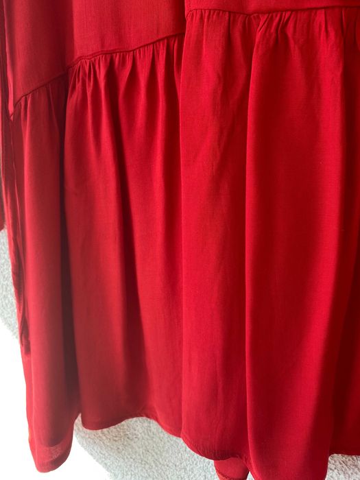 Rochie rosu mac, de vara, vascoza, nou, marime S