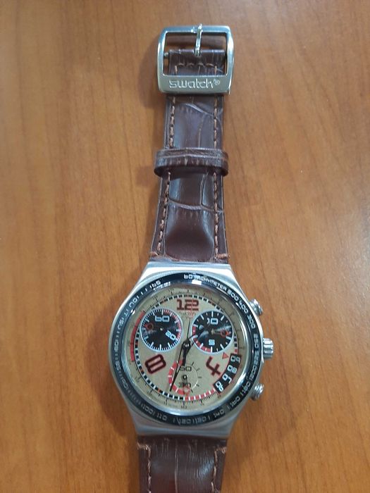 Ceas de colecție SWATCH IRONY CHRONOGRAPH,ediție specială, curea piele