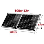 Соларен куфар 100w 12v  ТВЪРД панел + чанта фотоволтаичен сгъваем