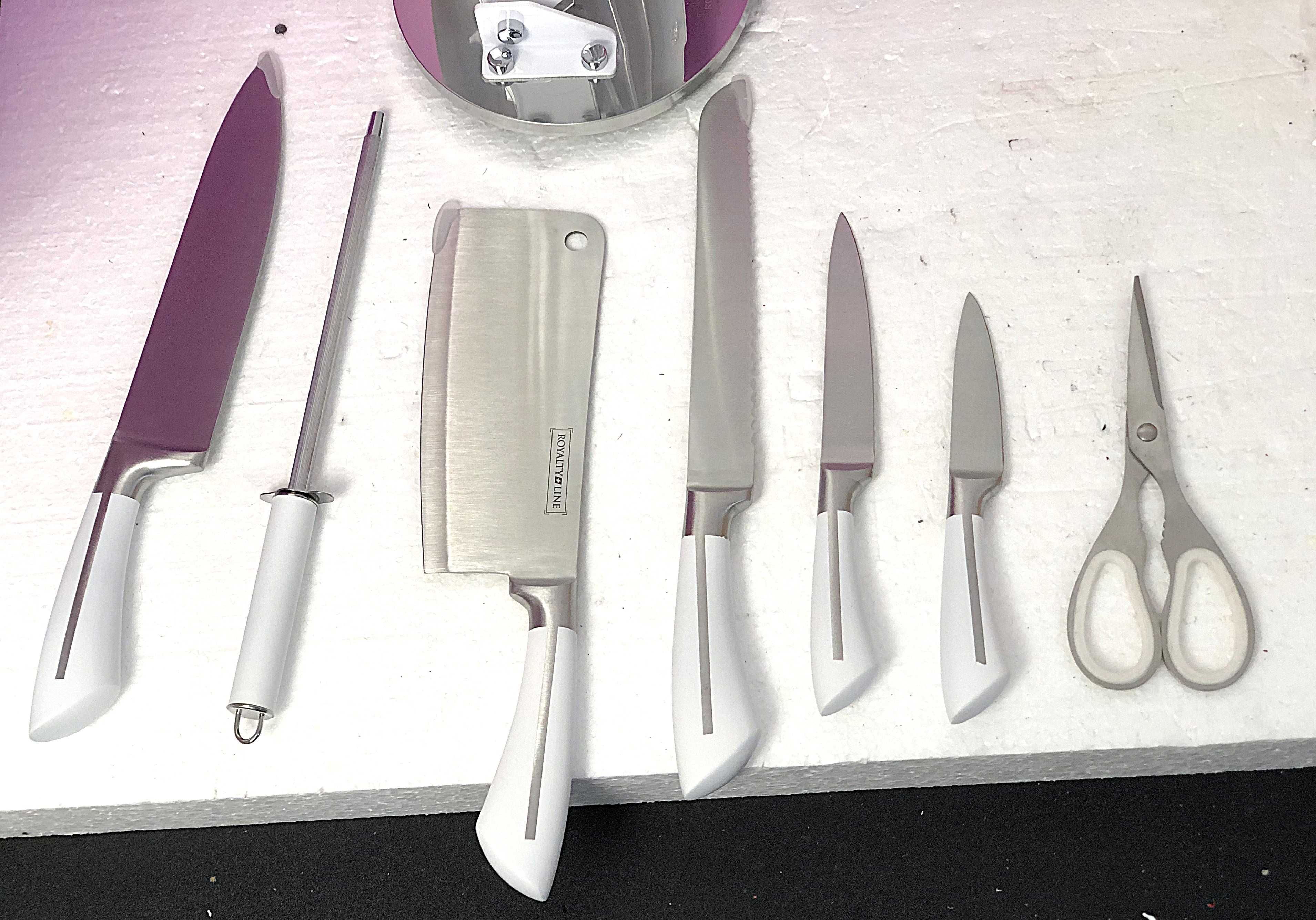 Set cutite inox 8 piese Royalty Line, suport rotativ