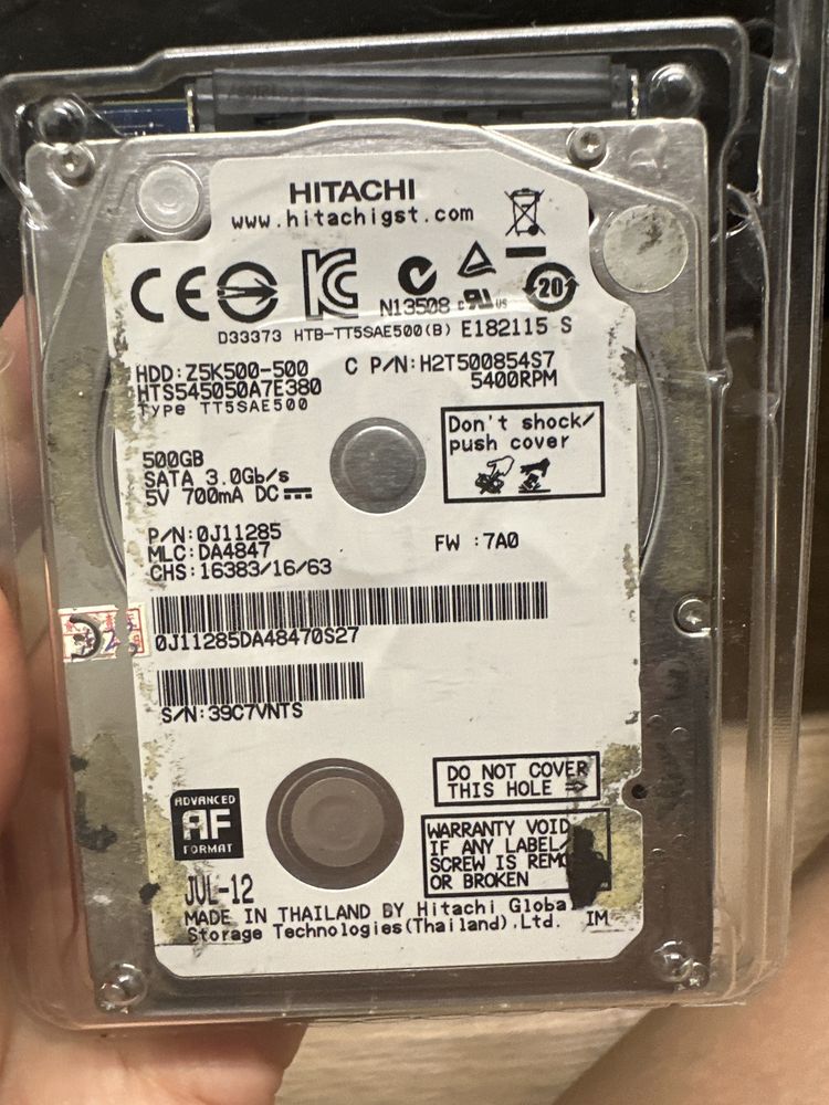 HDD накопитель 500 гигабайт