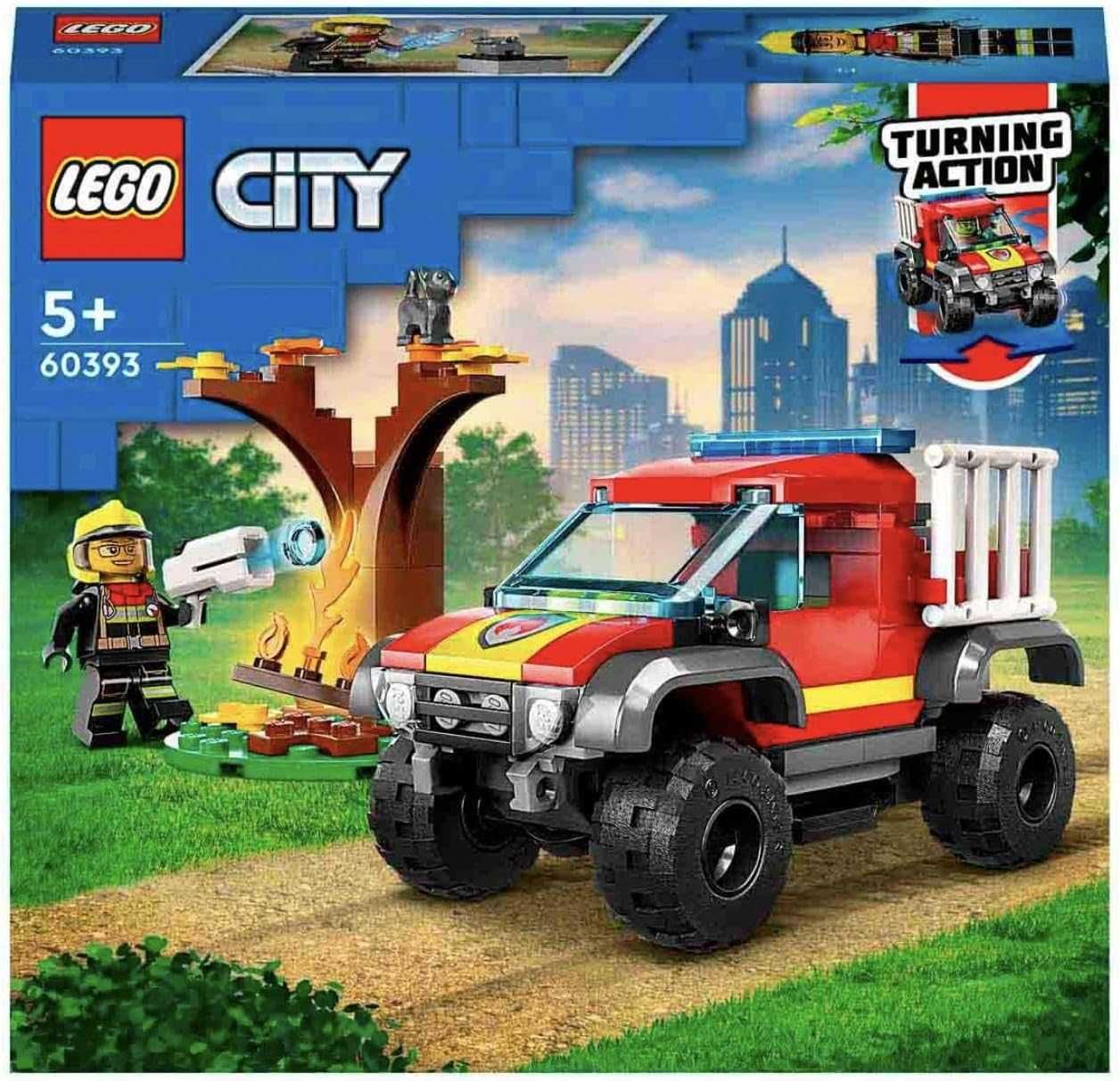 LEGO City 60393 Пожарна кола, камион с висока проходимост