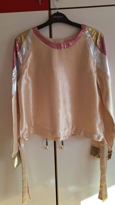 Bluza lucioasā, cu auriu şi argintiu