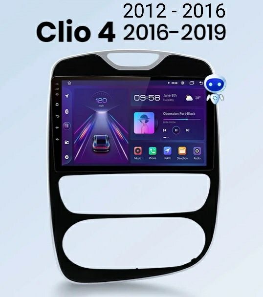 Navigatie Android dedicata Renault Clio 4  (2012-2019).