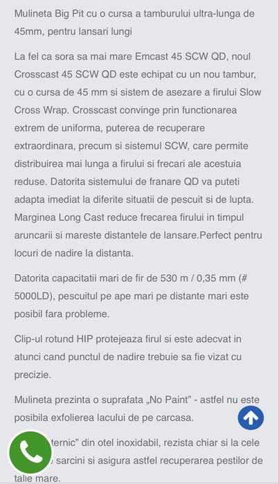 Mulineta Daiwa Crosscast 45 scw qd 2023