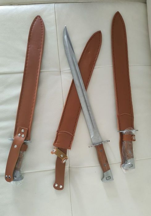 Maceta Baioneta Cuțit Vânătoare 50 cm / Cuțit tip sabie + husa piele