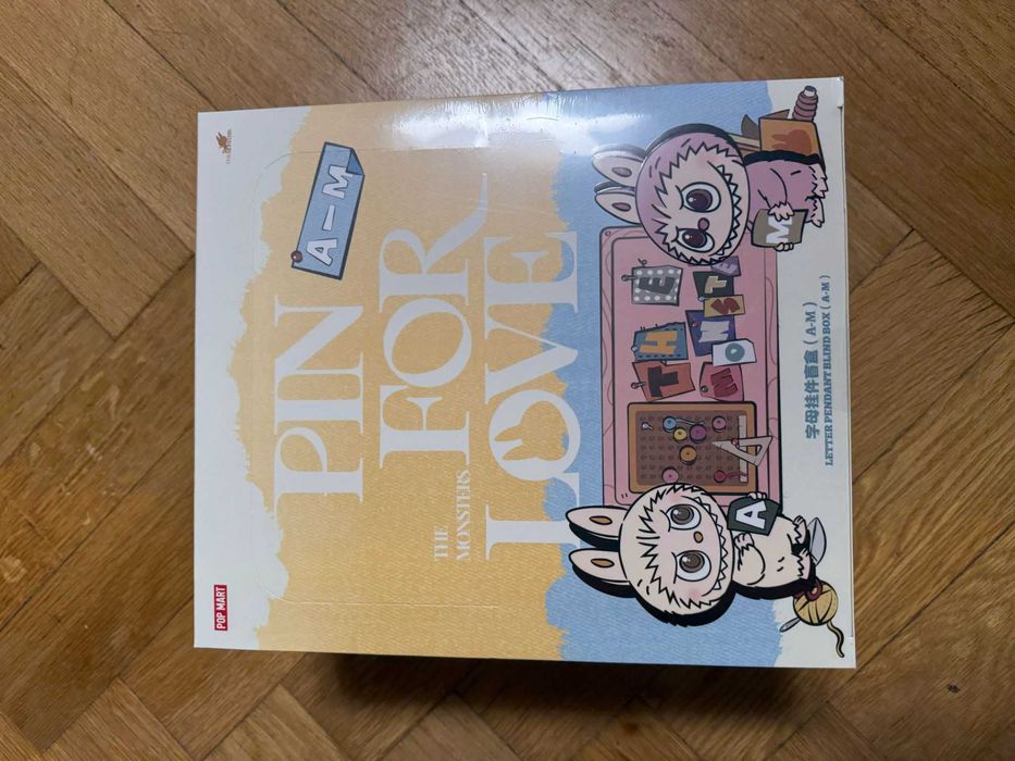 Labubu Pin For Love breloc litere A-M original Popmart set complet