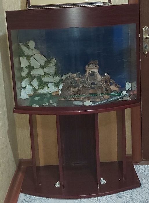 Срочно продаётся аквариум, в отличном состоянии с подставкой 155 л.