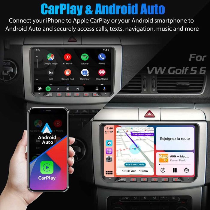 9” 2-DIN мултимедия за Volkswagen-SEAT-Skoda Android 14   4/64GB